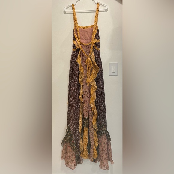 Floral Patchwork Maxi dress with open back - Picture 2 of 7